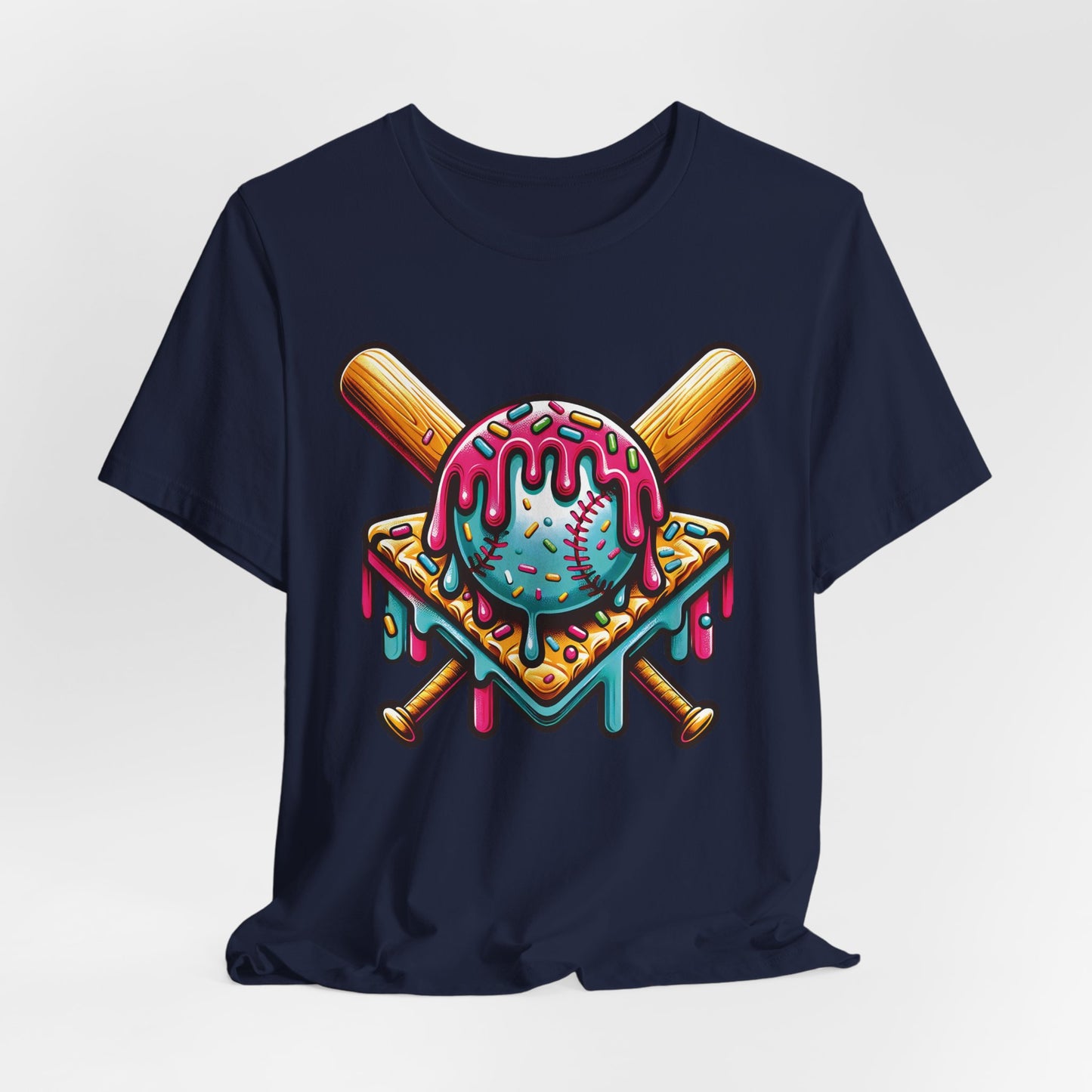 Ice Cream Drip Baseball Graphic T-Shirt