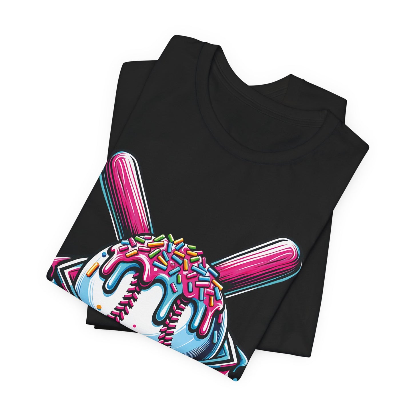 Ice Cream Drip Baseball Graphic T-Shirt