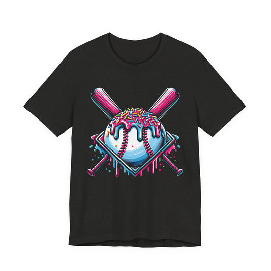 Ice Cream Drip Baseball Graphic T-Shirt