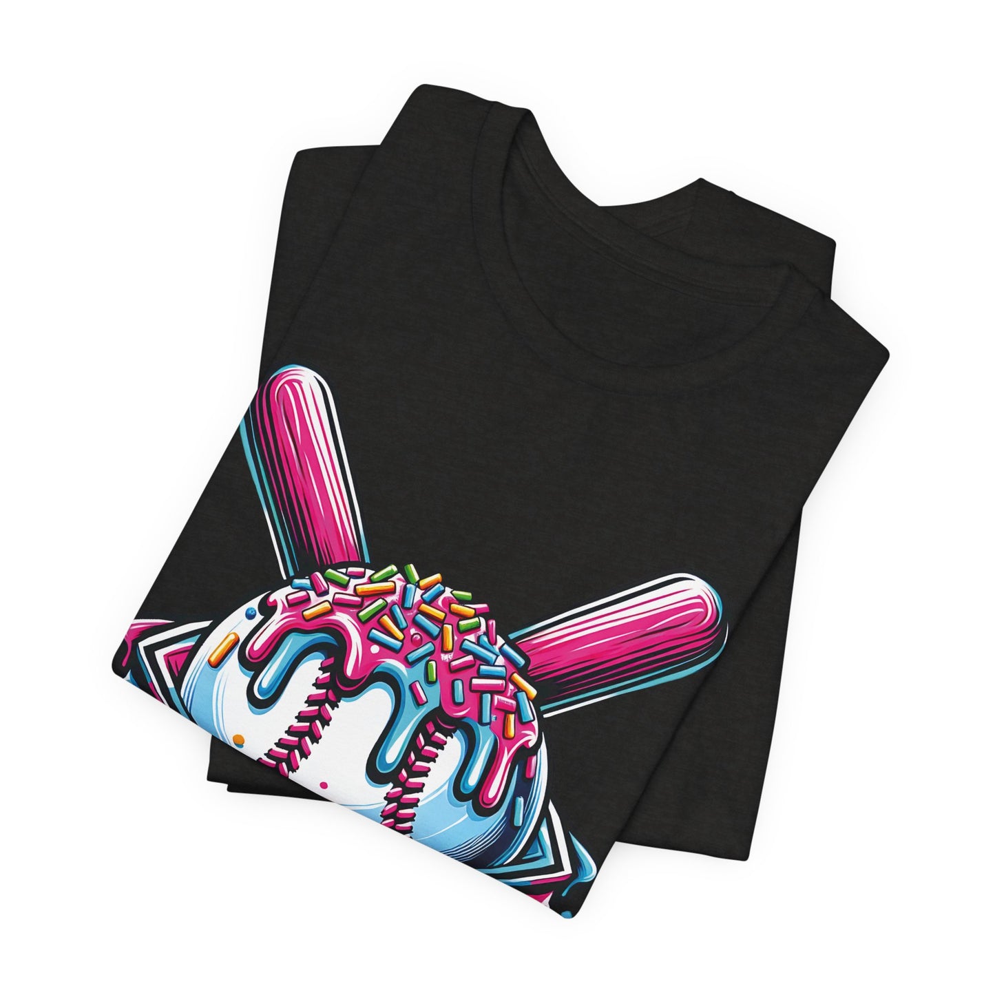 Ice Cream Drip Baseball Graphic T-Shirt