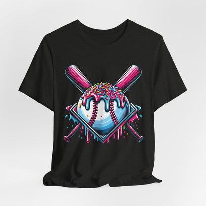 Ice Cream Drip Baseball Graphic T-Shirt